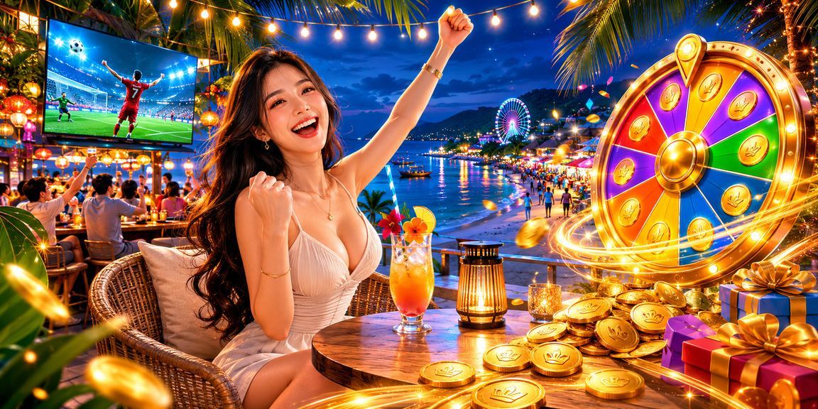 Người dùng Phú Quốc tham gia vòng quay may mắn trực tuyến tại quán cà phê ven biển
